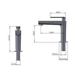 Robinet lave-mains chromé New Anco 2