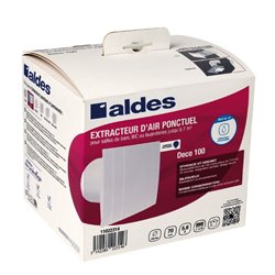 Extracteur Deco 100 H détecteur humidité Blanc