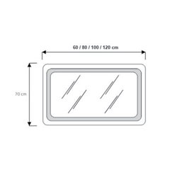 Miroir LED anti-buée 60x70 cm