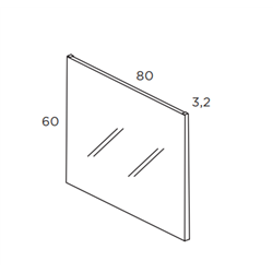 Miroir LED blanc froid 80x60 cm