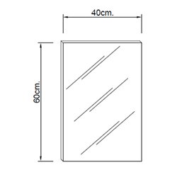 Miroir pour lave-mains 40x60 cm