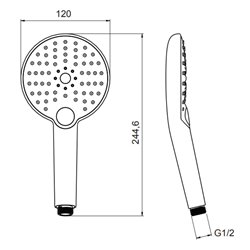 Ensemble de douche Ancodesign Chromé