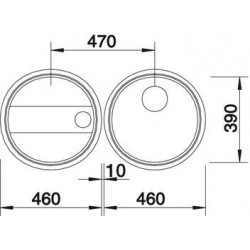 Evier Blancorondoset Vidage Manuel Inox 513310