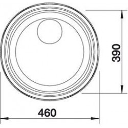 Evier Rondosol 460x390 mm Inox 513306