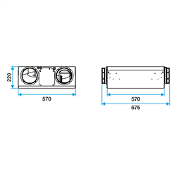 Echangeur ES250-HE + Bypass Hygroréglable - VMC Double flux - Aldès