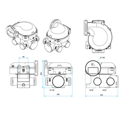 VMC Simple Flux EasyHOME PureAIR Classic Kit avec bouches ColorLINE et entrées d'air