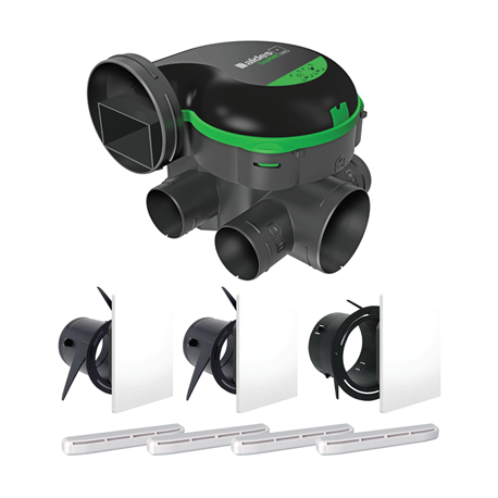 VMC Simple Flux EasyHOME PureAIR Classic Kit avec bouches ColorLINE et entrées d'air VMC Simple Flux EasyHOME PureAIR Classic Kit avec bouches ColorLINE et entrées d'air