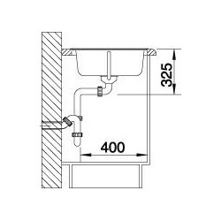 Evier Tipo 45 S Inox 860x500 mm Inox Inox 520141