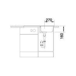 Evier Tipo 45 S Inox 860x500 mm Inox Inox 520141