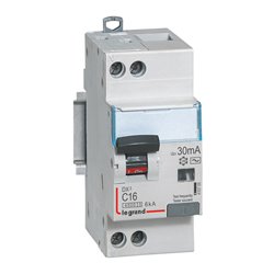 Disjoncteur differentiel Phase + Neutre type AC 30mA 16A 2 modules