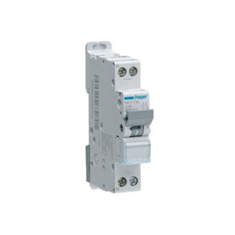 Disjoncteur 1P+N 4.5-6kA courbe C - 6A 1 module MJT706 Disjoncteur 1P+N 4.5-6kA courbe C - 6A 1 module MJT706