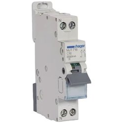 Disjoncteur 1P+N 4.5-6kA courbe C - 10A 1 module MJT710