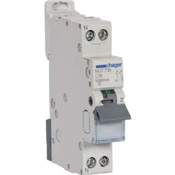 Disjoncteur 1P+N 4.5-6kA courbe C - 16A 1 module MJT716