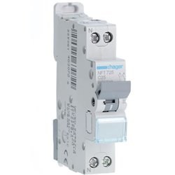 Disjoncteur 1P+N 6-10kA courbe C - 25A 1 module NFT725