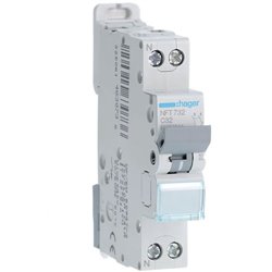 Disjoncteur 1P+N 6-10kA courbe C - 32A 1 module NFT732