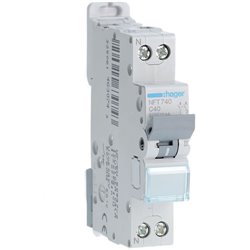 Disjoncteur 1P+N 6-10kA courbe C - 40A 1 module NFT740