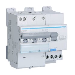 Disjoncteur Differentiel 3P+N 6-10kA courbe C - 16A 300mA type AC AFC416F