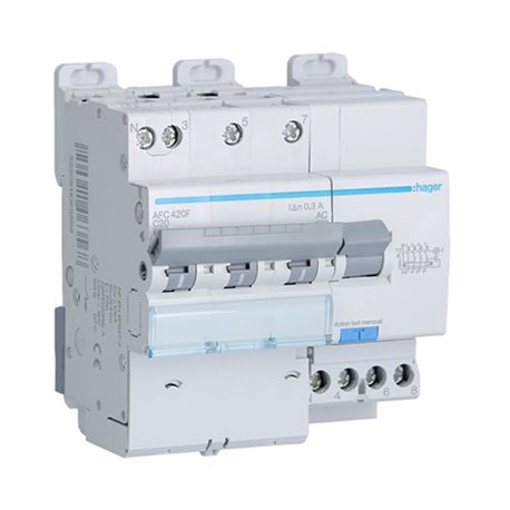 Disjoncteur Differentiel 3P+N 6-10kA courbe C - 20A 300mA type AC AFC420F
