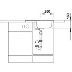 Evier Tipo 45 S mini Inox 605x500 mm Inox Inox 516524
