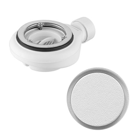 Vidage Ø90 mm 12L/min pour receveur Cratos blanc mat Vidage Ø90 mm 12L/min pour receveur Cratos blanc mat