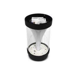 Potelet noir, 20W 1800/1900/1850 Lm Blanc chaud à Blanc neutre NOLANA