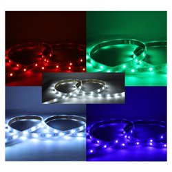 Ruban LED de 5 m 9W/m 320 Lm/m RGB + Blanc jour