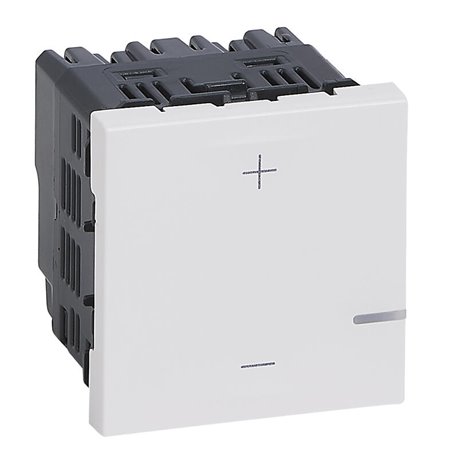 Interrupteur variateur toutes lampes 2 fils Mosaic 2 modules blanc 078407A