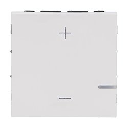 Interrupteur variateur toutes lampes 2 fils Mosaic 2 modules blanc 078407A