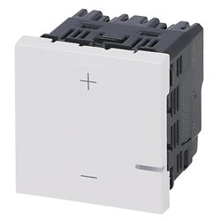 Interrupteur variateur toutes lampes 2 fils Mosaic 2 modules blanc 078407A