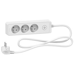 Bloc multiprise Odace Extend ST9331W 3 prises 2P+T  Blanc
