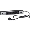 Bloc multiprise Odace Extend ST935U1BA 5 prises 2P+T + 2 prises USB A Anthracite aluminium