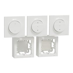 Kit pour 2 volets-roulants avec commande centralisée Odace S520567SK en saillie