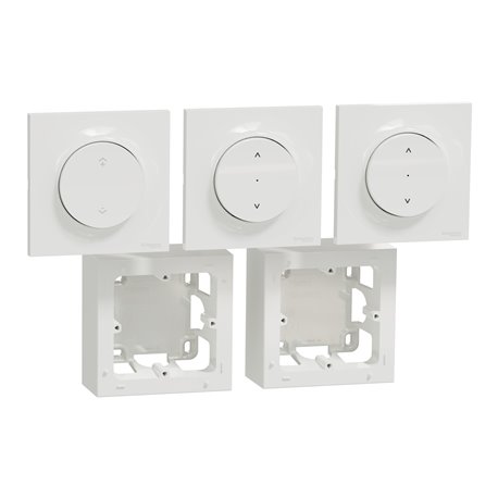 Kit pour 2 volets-roulants avec commande centralisée Odace S520567SK en saillie Kit pour 2 volets-roulants avec commande centralisée Odace S520567SK en saillie