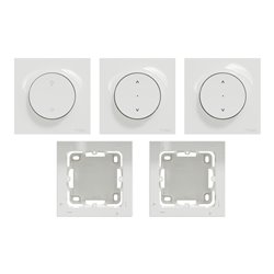 Kit pour 2 volets-roulants avec commande centralisée Odace S520567SK en saillie