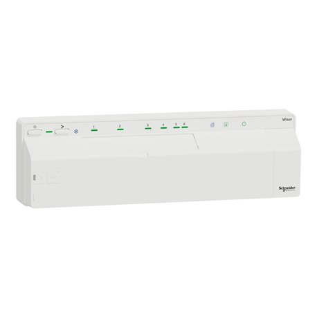 Actionneur plancher chauffant hydraulique Wiser CCTFR6600 6 zones 230V