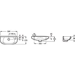 Lave-mains Polo 50x23,5cm