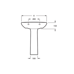 Colonne pour lavabo Polo Blanc céramique blanc
