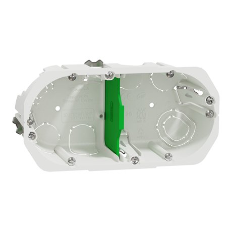 Boîte d'encastrement Multifix 2 postes IMT35925 entraxe 71 mm Ø67 mm prof 50 mm Boîte d'encastrement Multifix 2 postes IMT35925 entraxe 71 mm Ø67 mm prof 50 mm