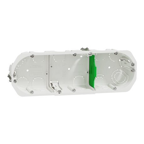 Boîte d'encastrement Multifix 3 postes IMT35934 entraxe 71 mm Ø67 mm prof 40 mm Boîte d'encastrement Multifix 3 postes IMT35934 entraxe 71 mm Ø67 mm prof 40 mm