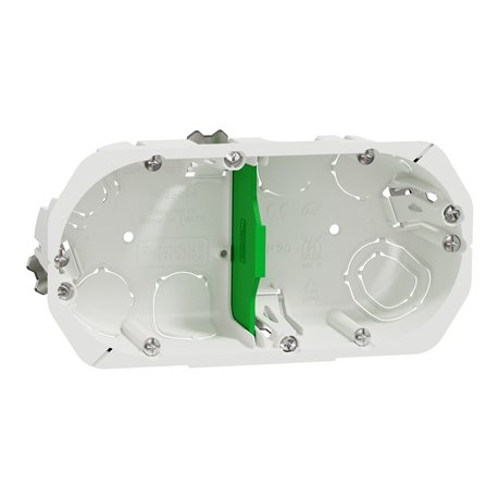 Boîte d'encastrement Multifix 2 postes IMT35924 entraxe 71 mm Ø67 mm prof 40 mm Boîte d'encastrement Multifix 2 postes IMT35924 entraxe 71 mm Ø67 mm prof 40 mm