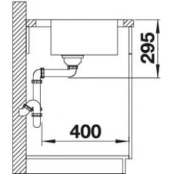 Evier Divon II 45 S-IF Inox 860x510 mm égouttoir à gauche Inox 521658