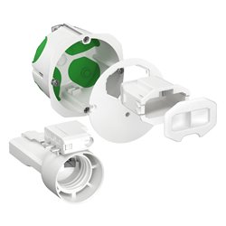 Boîte d'applique et point de centre DCL IMT35026 Ø67 mm Muiltifix Air avec douille E27 couvercle affleurant