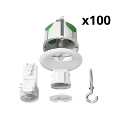 Lot de 100 points de centre DCL IMT35233 Ø67 mm Muiltifix Air avec douille E27 couvercle non afflaurant