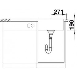 Evier Divon II 5 S-IF Inox 1000x510 mm égouttoir à droite Inox 521659