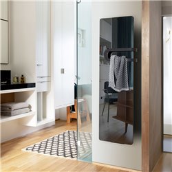 Sèche serviette électrique Campaver Bains nativ 700+800 Watts Noir Astrakan