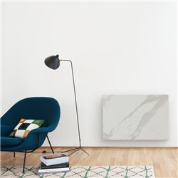 Radiateur à inertie Keramos nativ 1500 Watts Horizontal Marbre Blanc