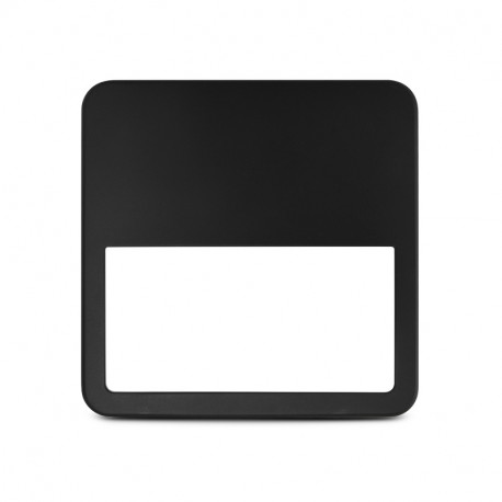 Collerette asymétrique noire pour QUADRA 280x280x50 mm