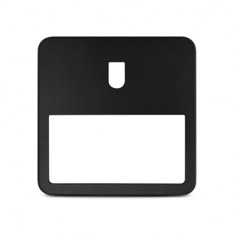 Collerette asymétrique noire + ouverture pour QUADRA 280x280x50 mm