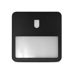 Collerette asymétrique noire + ouverture pour QUADRA 280x280x50 mm