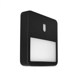Collerette asymétrique noire + ouverture pour QUADRA 280x280x50 mm